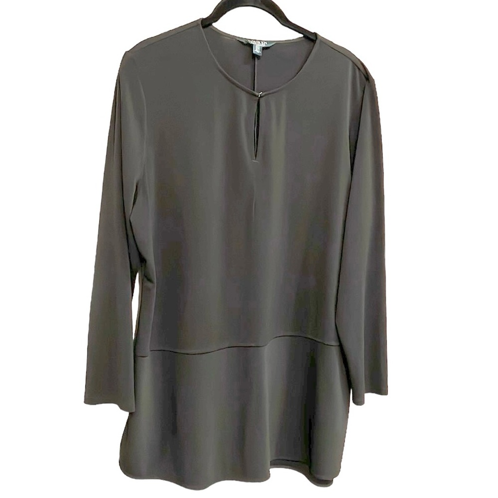 Lauren by Ralph Lauren Black Tunic w/ Front Keyhole Size XL